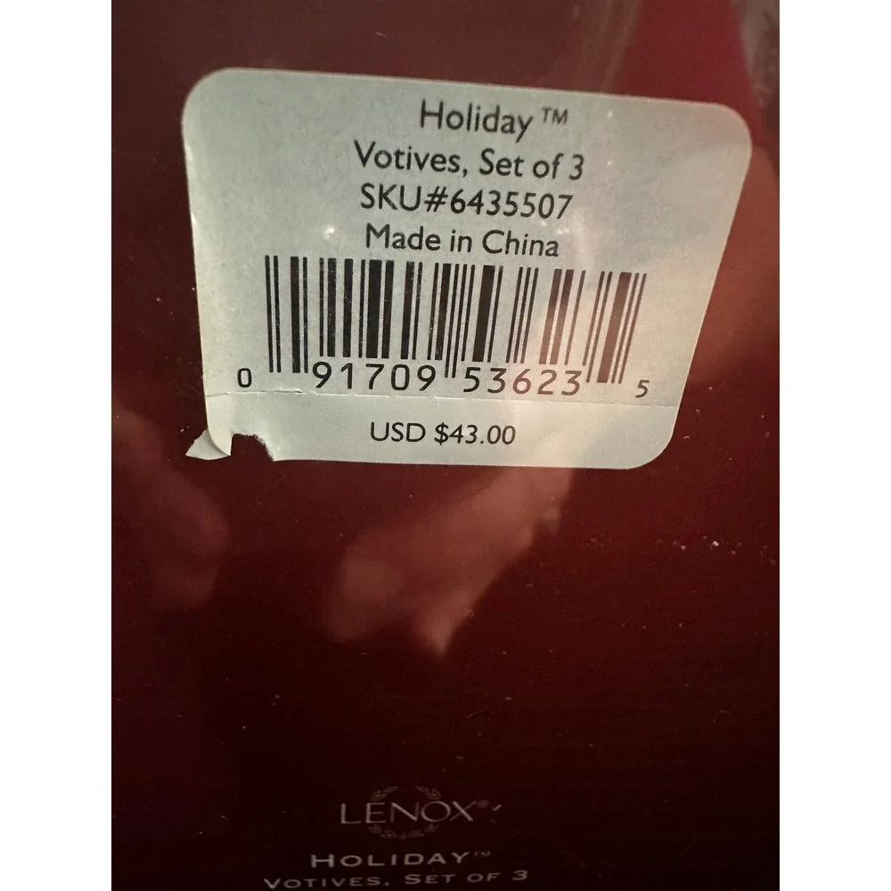 Lenox Holiday Bud Vases Set of 3 Christmas Holly Berries Floral‎ Decor